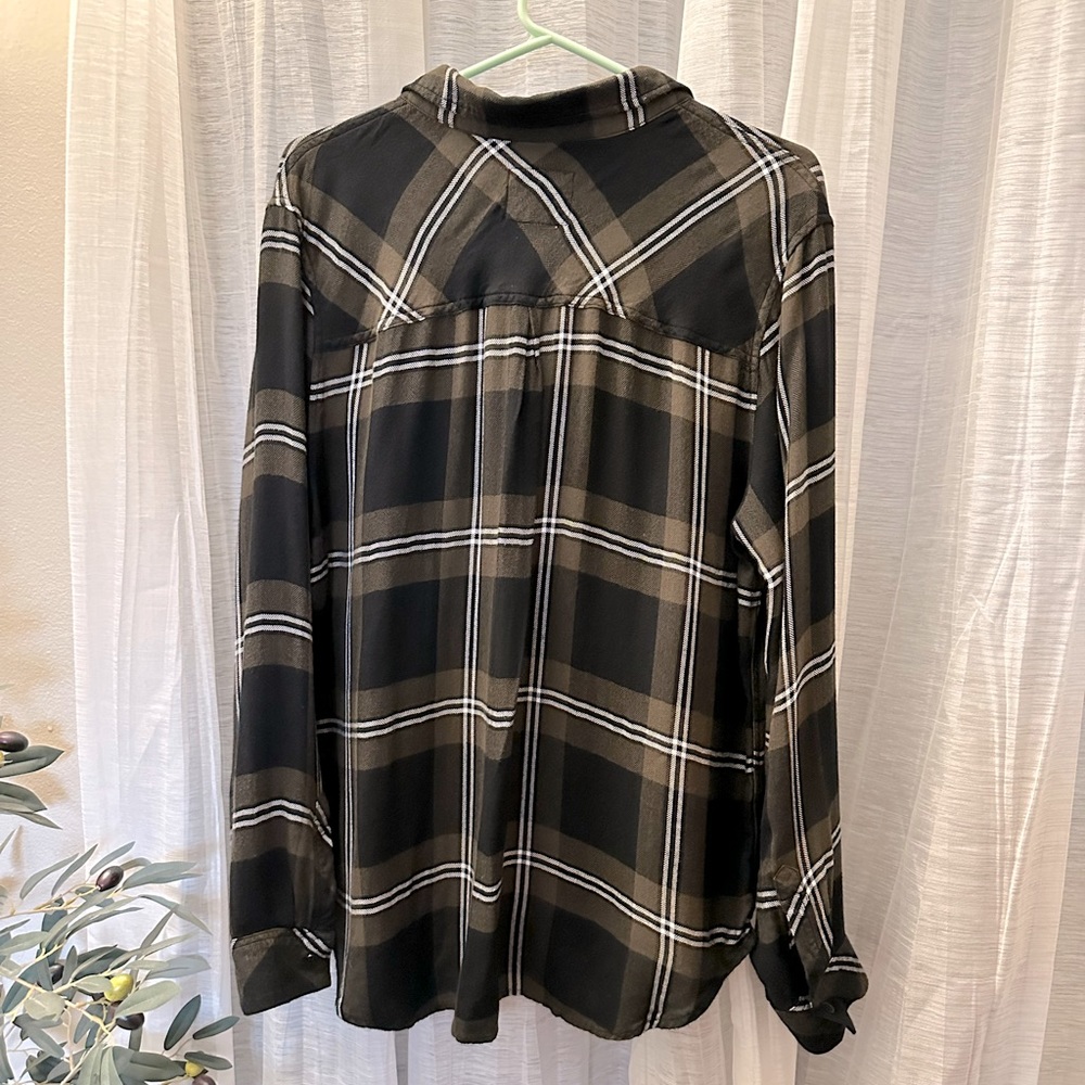 Rails Hunter Button-Front Shirt - Moss Black Ivor… - image 2